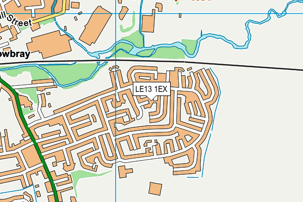 LE13 1EX map - OS VectorMap District (Ordnance Survey)