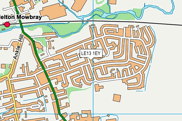 LE13 1EY map - OS VectorMap District (Ordnance Survey)