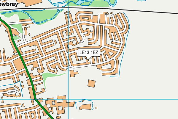 LE13 1EZ map - OS VectorMap District (Ordnance Survey)