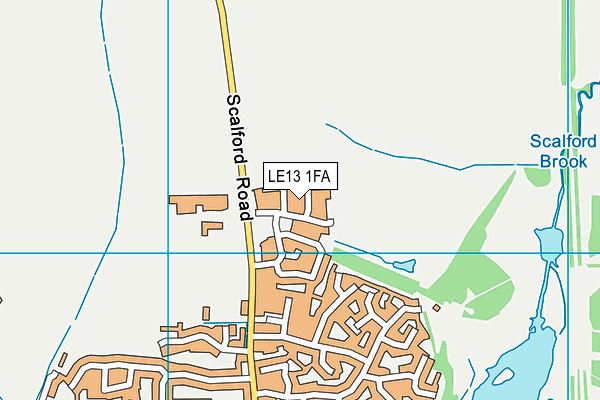 LE13 1FA map - OS VectorMap District (Ordnance Survey)