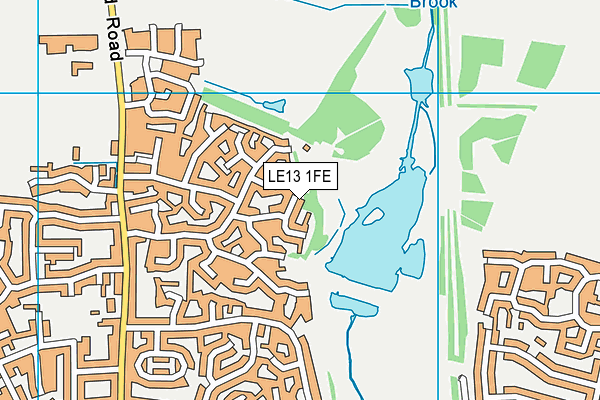 LE13 1FE map - OS VectorMap District (Ordnance Survey)