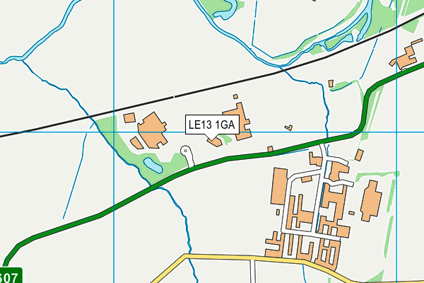 LE13 1GA map - OS VectorMap District (Ordnance Survey)