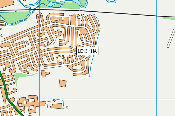 LE13 1HA map - OS VectorMap District (Ordnance Survey)