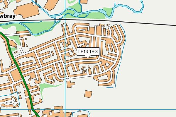 LE13 1HG map - OS VectorMap District (Ordnance Survey)