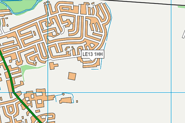 LE13 1HH map - OS VectorMap District (Ordnance Survey)