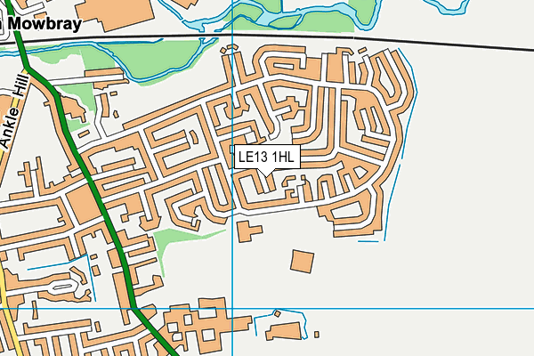 LE13 1HL map - OS VectorMap District (Ordnance Survey)