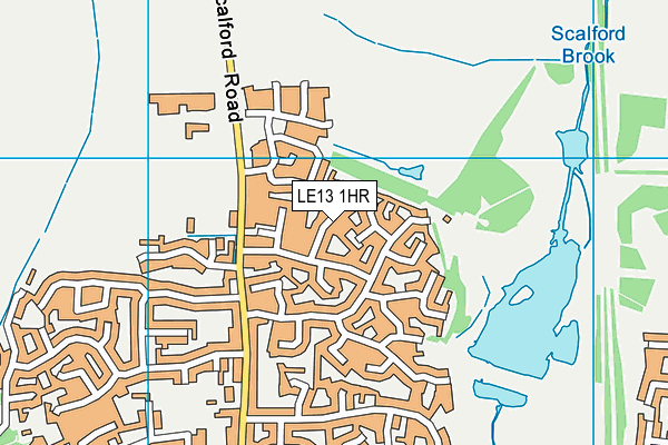 LE13 1HR map - OS VectorMap District (Ordnance Survey)