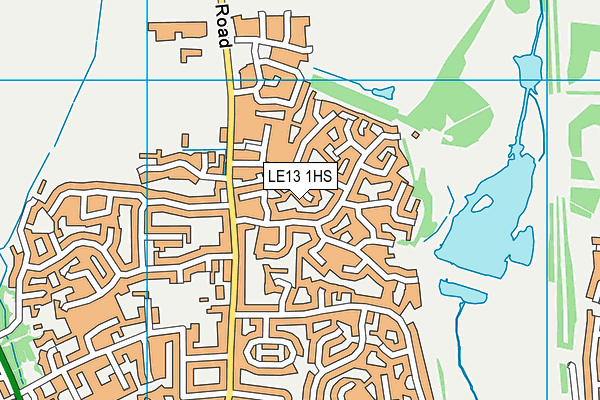 LE13 1HS map - OS VectorMap District (Ordnance Survey)