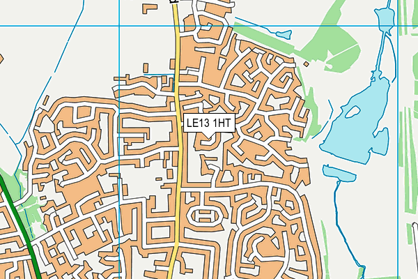 LE13 1HT map - OS VectorMap District (Ordnance Survey)