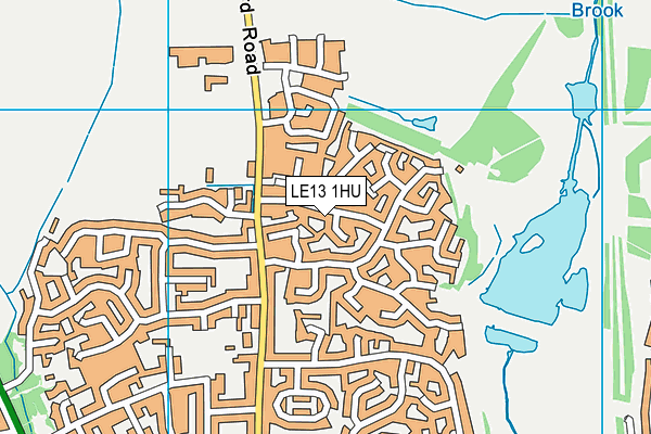 LE13 1HU map - OS VectorMap District (Ordnance Survey)