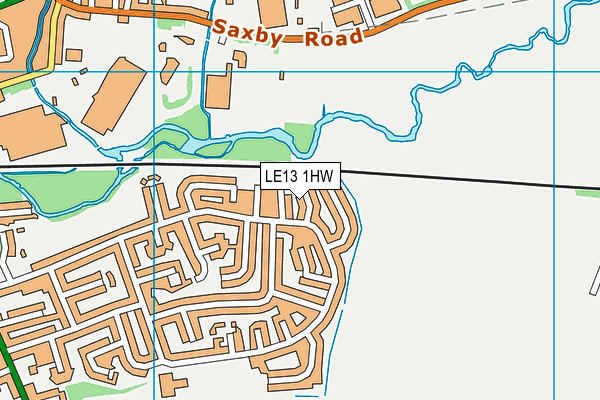 LE13 1HW map - OS VectorMap District (Ordnance Survey)