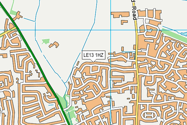 LE13 1HZ map - OS VectorMap District (Ordnance Survey)