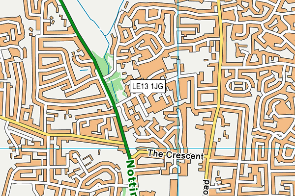 Fairmead Muga map (LE13 1JG) - OS VectorMap District (Ordnance Survey)