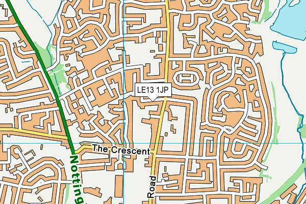 LE13 1JP map - OS VectorMap District (Ordnance Survey)