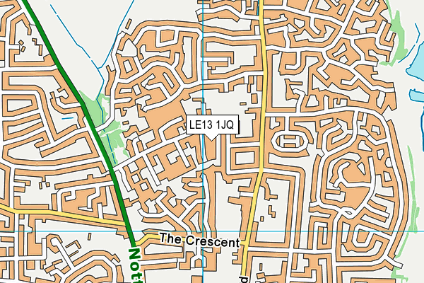 LE13 1JQ map - OS VectorMap District (Ordnance Survey)