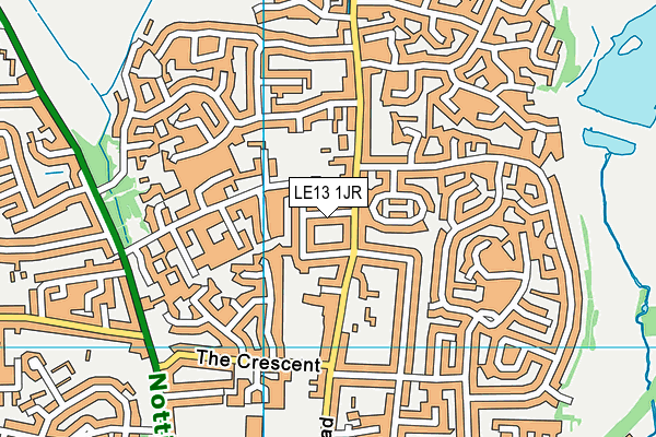 LE13 1JR map - OS VectorMap District (Ordnance Survey)