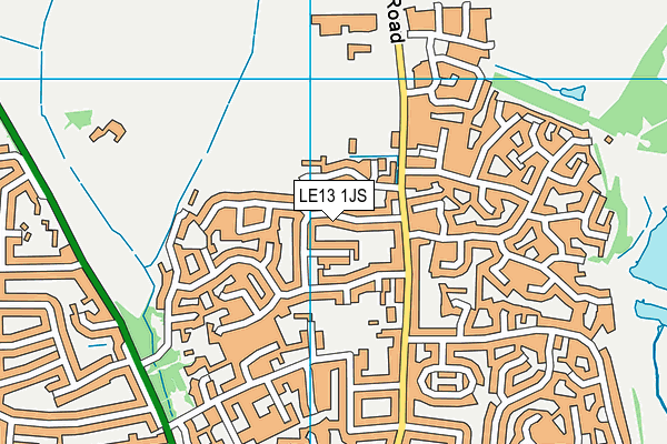 LE13 1JS map - OS VectorMap District (Ordnance Survey)