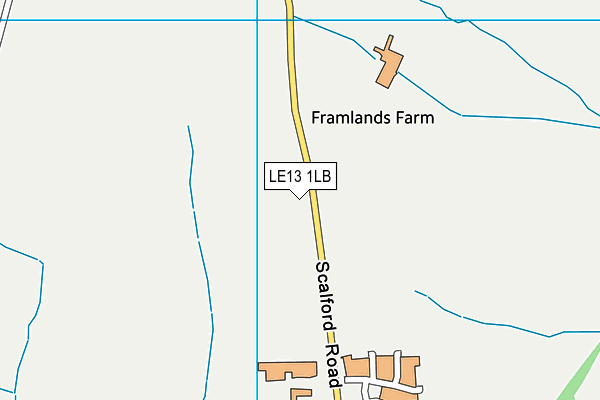 LE13 1LB map - OS VectorMap District (Ordnance Survey)