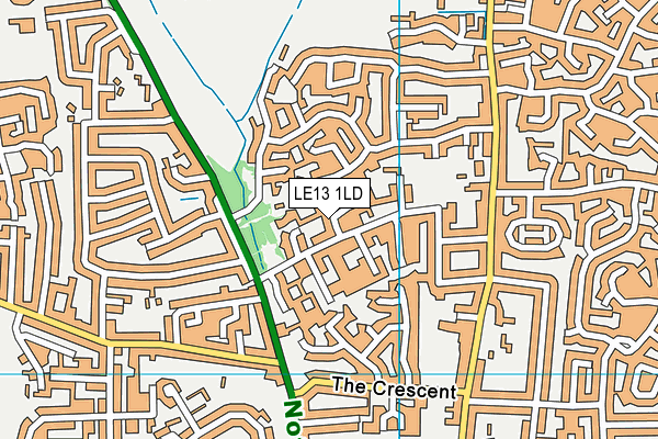 LE13 1LD map - OS VectorMap District (Ordnance Survey)