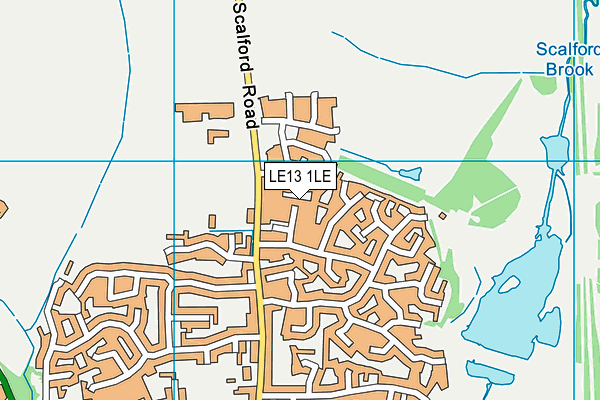 LE13 1LE map - OS VectorMap District (Ordnance Survey)