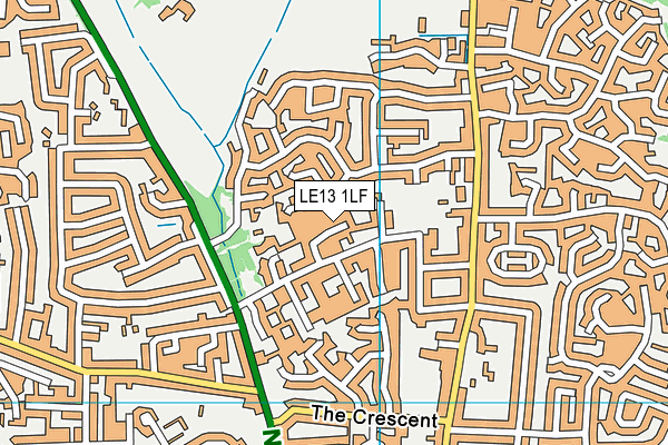 LE13 1LF map - OS VectorMap District (Ordnance Survey)