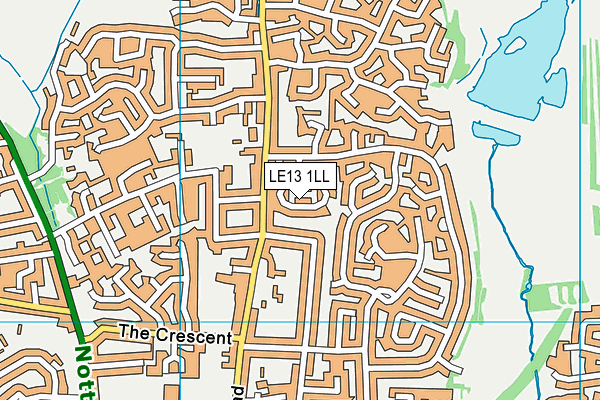 LE13 1LL map - OS VectorMap District (Ordnance Survey)