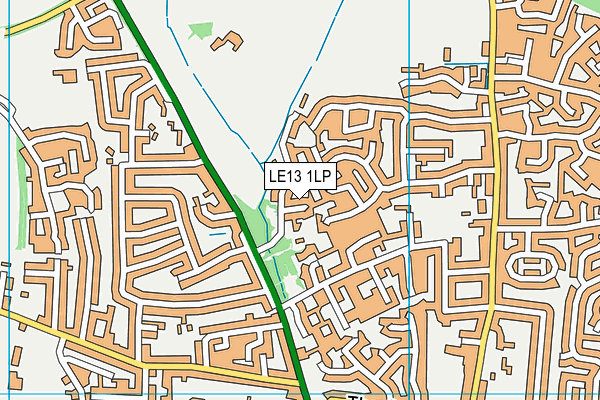 LE13 1LP map - OS VectorMap District (Ordnance Survey)