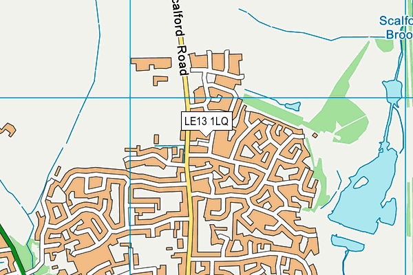 LE13 1LQ map - OS VectorMap District (Ordnance Survey)