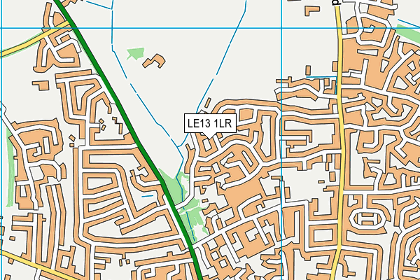 LE13 1LR map - OS VectorMap District (Ordnance Survey)