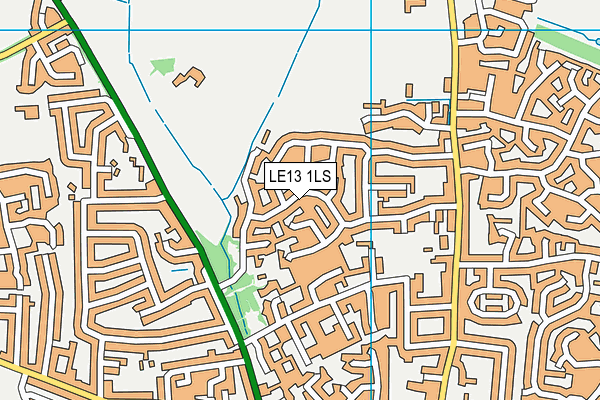 LE13 1LS map - OS VectorMap District (Ordnance Survey)