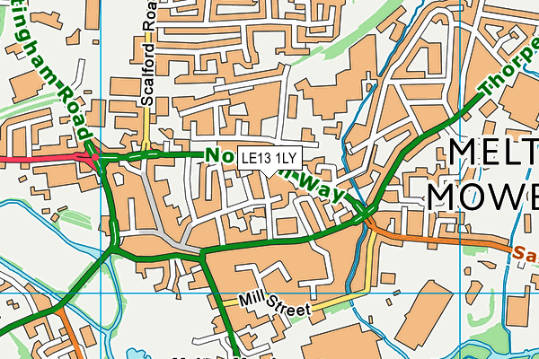 LE13 1LY map - OS VectorMap District (Ordnance Survey)