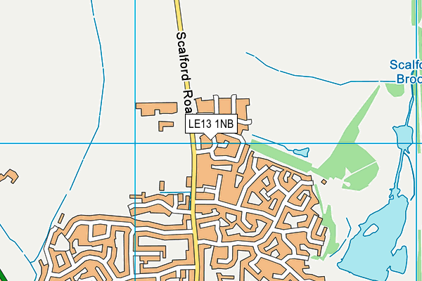 LE13 1NB map - OS VectorMap District (Ordnance Survey)