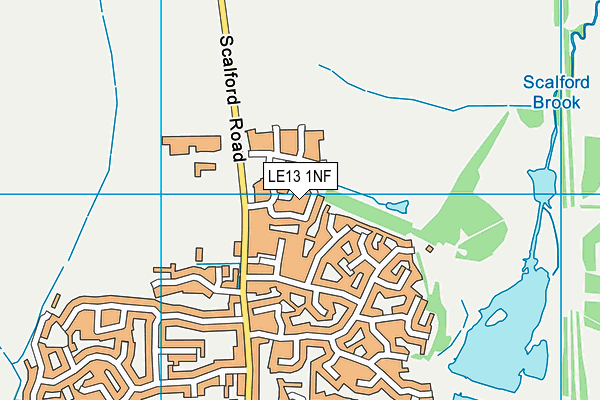 LE13 1NF map - OS VectorMap District (Ordnance Survey)