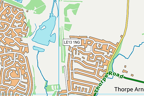LE13 1NG map - OS VectorMap District (Ordnance Survey)
