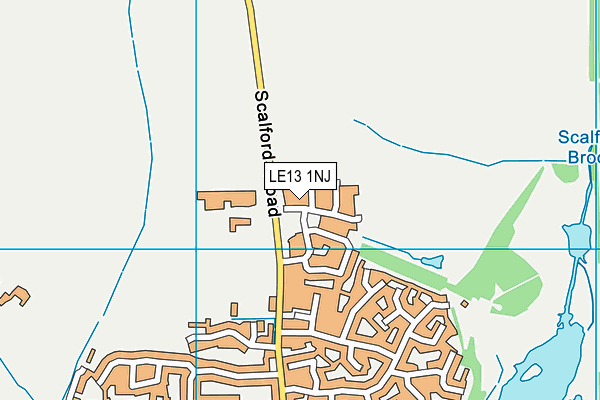 LE13 1NJ map - OS VectorMap District (Ordnance Survey)