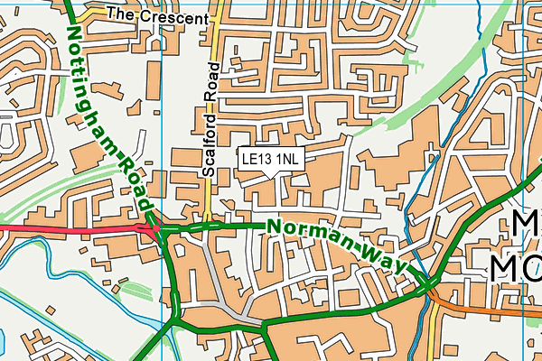 LE13 1NL map - OS VectorMap District (Ordnance Survey)