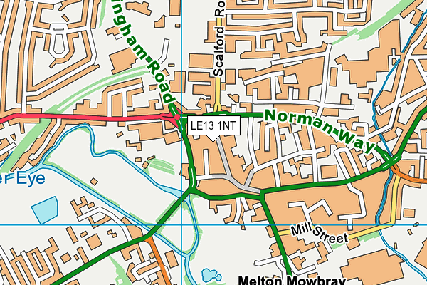 LE13 1NT map - OS VectorMap District (Ordnance Survey)
