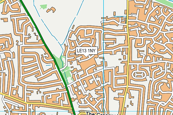 LE13 1NY map - OS VectorMap District (Ordnance Survey)