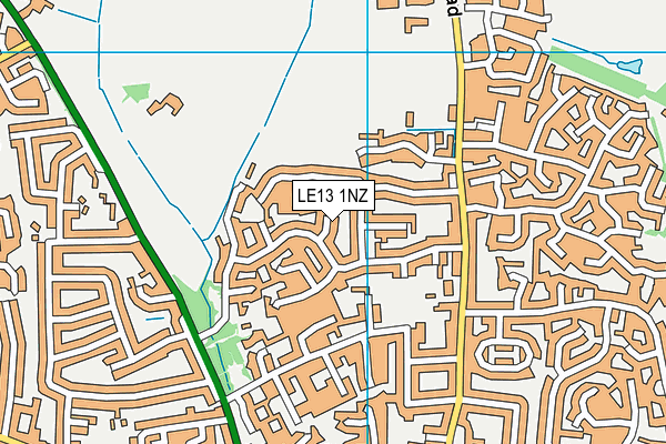 LE13 1NZ map - OS VectorMap District (Ordnance Survey)