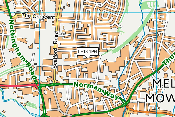 LE13 1PH map - OS VectorMap District (Ordnance Survey)