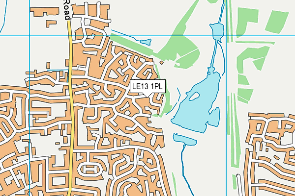 LE13 1PL map - OS VectorMap District (Ordnance Survey)