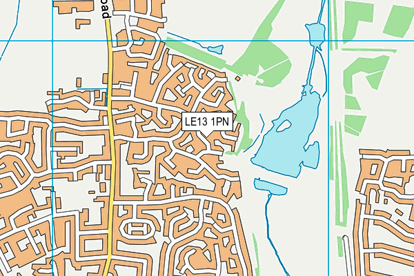 LE13 1PN map - OS VectorMap District (Ordnance Survey)