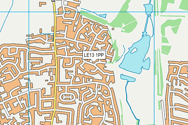 LE13 1PP map - OS VectorMap District (Ordnance Survey)