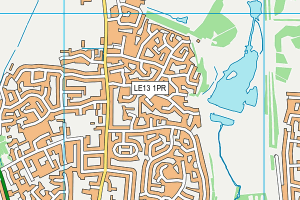 LE13 1PR map - OS VectorMap District (Ordnance Survey)