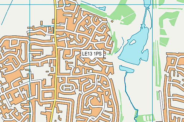 LE13 1PS map - OS VectorMap District (Ordnance Survey)