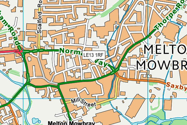 LE13 1RF map - OS VectorMap District (Ordnance Survey)