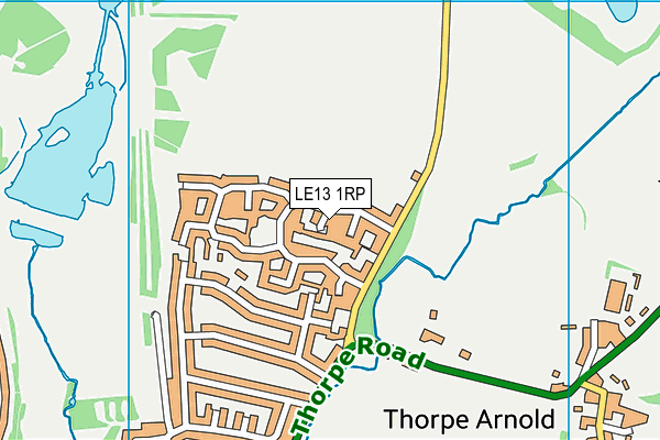 LE13 1RP map - OS VectorMap District (Ordnance Survey)