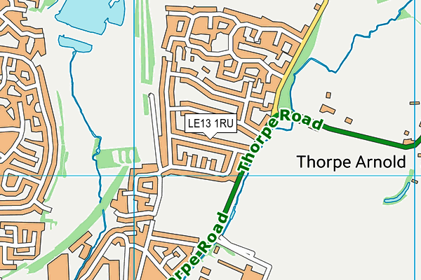 LE13 1RU map - OS VectorMap District (Ordnance Survey)