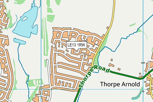 LE13 1RW map - OS VectorMap District (Ordnance Survey)