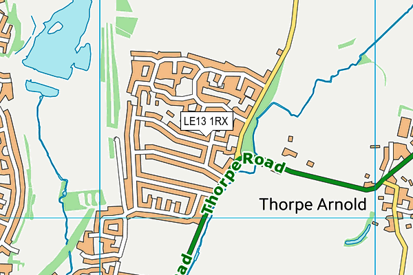 LE13 1RX map - OS VectorMap District (Ordnance Survey)